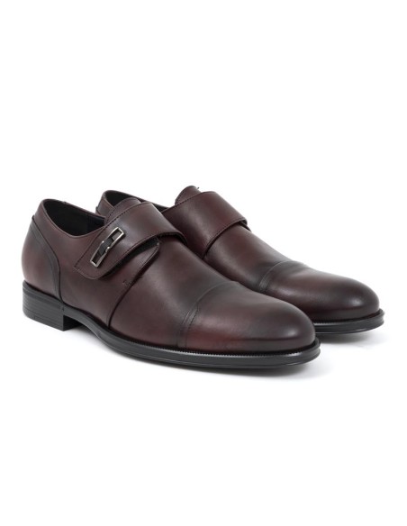 Burgundy leather monkstrap