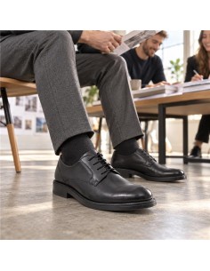 Derby de peau le noir DENARO-NEGRO