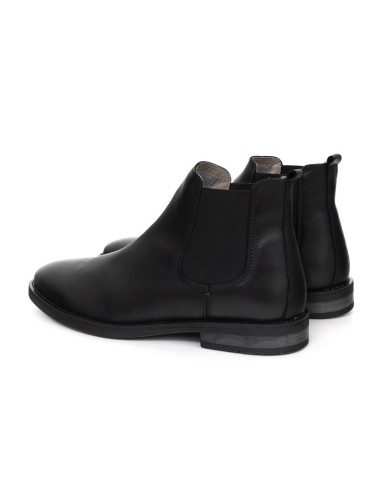 Botines Chelsea de piel liso color negro