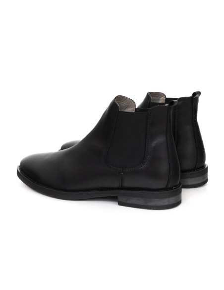 Botines Chelsea de piel liso color negro
