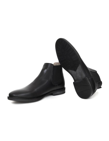 bottines chelsea de peau le noir EBRON-BLACK