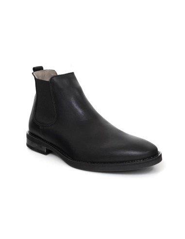 Botines Chelsea de piel liso color negro