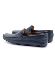 Mocassin de peau bleu EFRON-MARINO 2