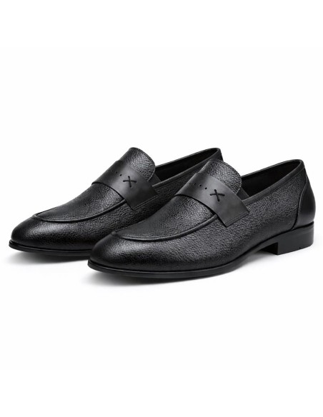 Mocassin de peau le noir ELVORO-NEGRO