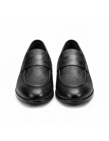 Mocasín de piel con antifaz color negro