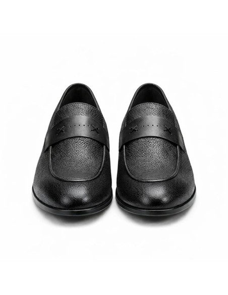 Mocassin de peau le noir ELVORO-NEGRO