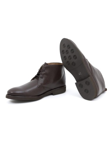 Bottine de peau marron FATIBU-MARRON
