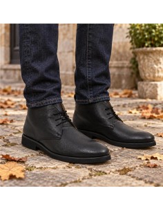 Black leather boot