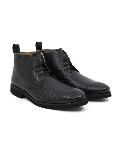 Black leather boot