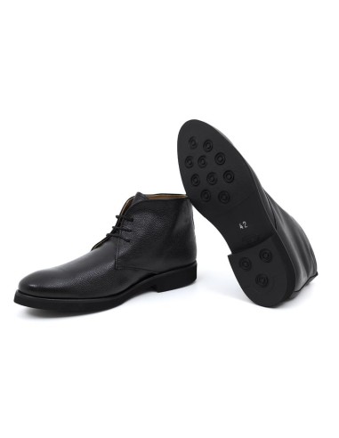 Black leather boot
