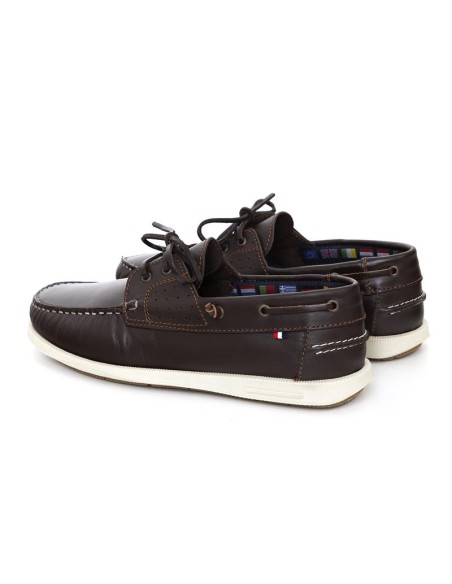 Nautique de peau marron GENOVA-BROWN