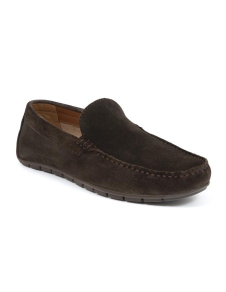Brown suede moccasin