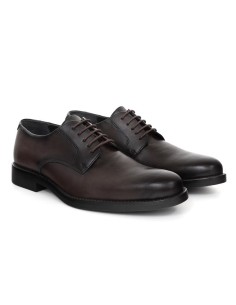 Brown leather derby 2