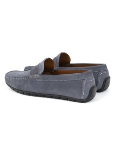 Mocasín de ante con antifaz color azul 2