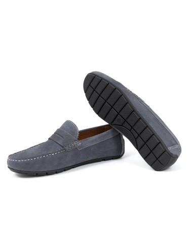 Mocassin suède bleu ITESO-JEANS