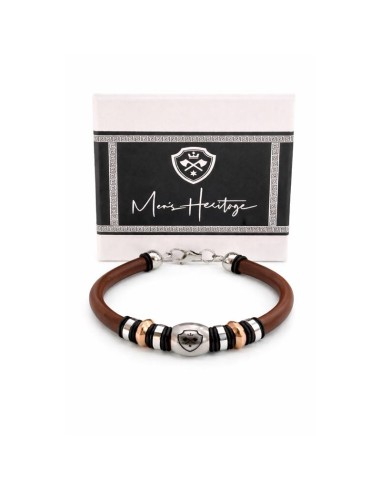 Bracelet en cuir marron JWM-BRUNE3-BROWN