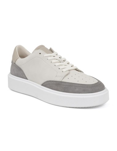 Sneakers de piel combinado con ante color blanco