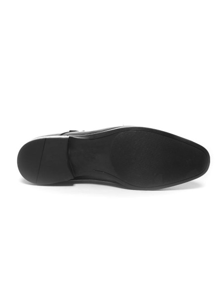 Black leather monkstrap