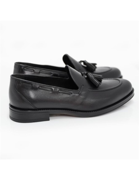 Mocassin de peau le noir KUROR-BLACK