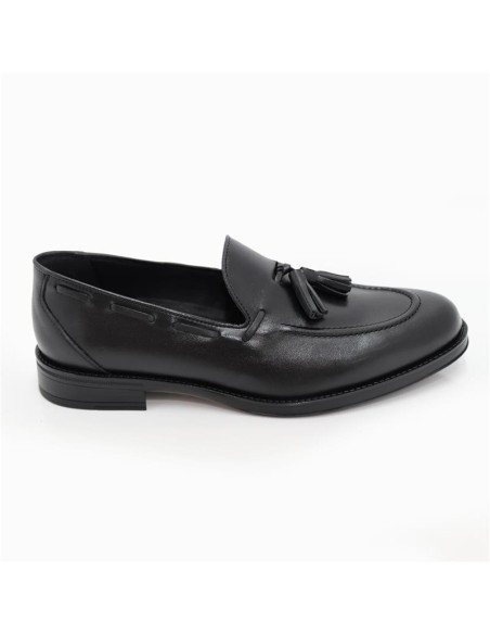 Mocassin de peau le noir KUROR-BLACK