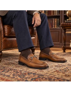 Mocassin de peau cuir LUBILE-BRANDY