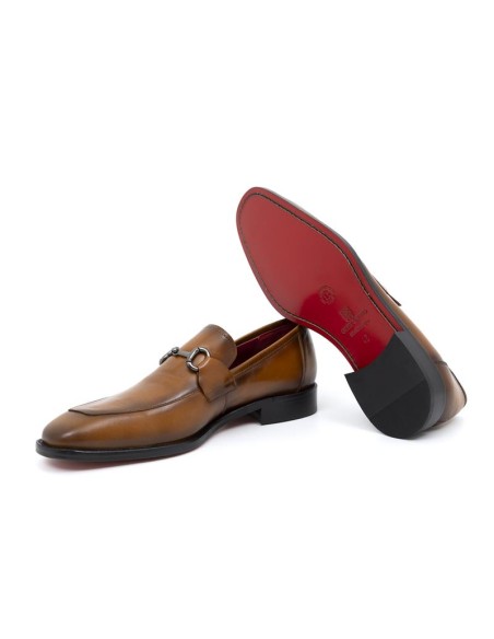 Mocassin de peau cuir LUBILE-BRANDY
