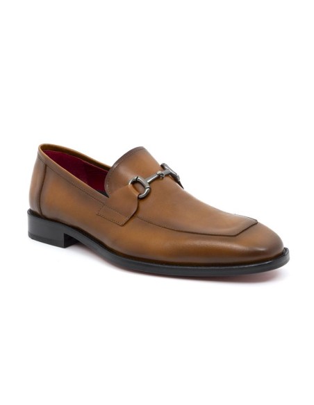 Mocassin de peau cuir LUBILE-BRANDY