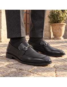 Mocassin de peau le noir LUBILE-NEGRO