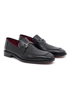 Mocassin de peau le noir LUBILE-NEGRO 2