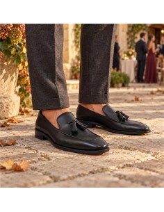 Mocassin de peau le noir LUBOR-NEGRO