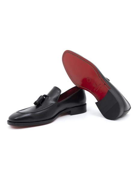 Mocassin de peau le noir LUBOR-NEGRO