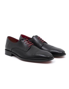 Derby de piel liso color negro 2