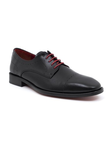 Black leather derby