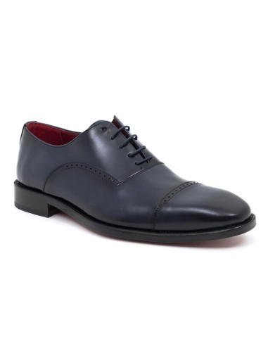 Blue leather Oxford