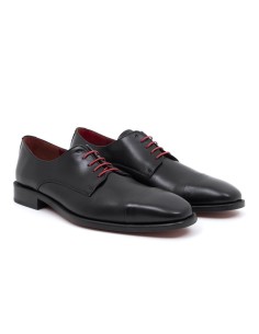 Derby de piel liso color negro 2