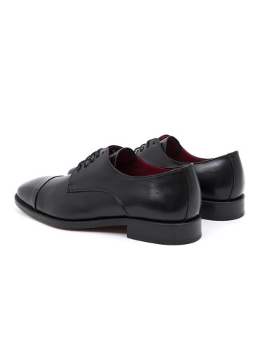 Black leather derby