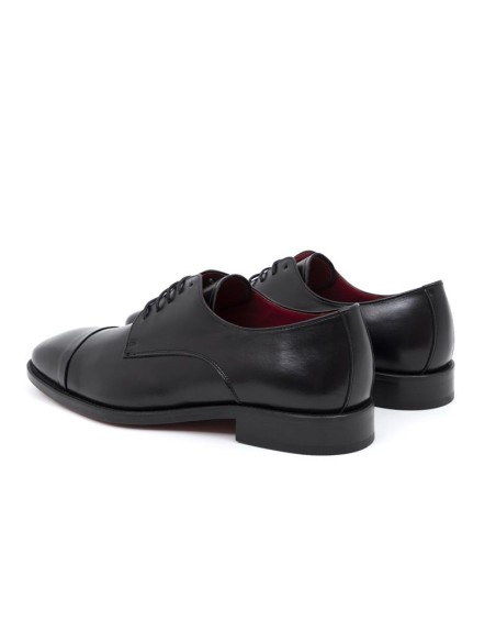 Black leather derby