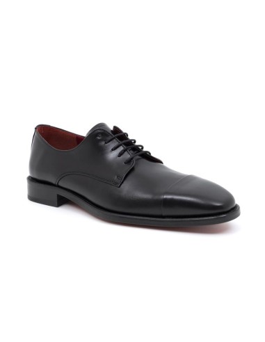 Black leather derby