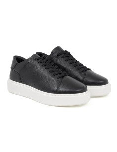 Sneakers de piel liso color negro 2