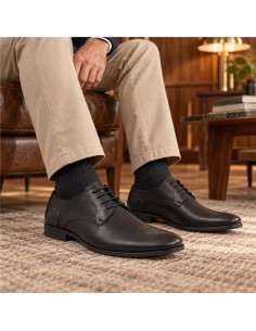 Derby de piel liso color negro