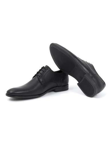 Black leather derby