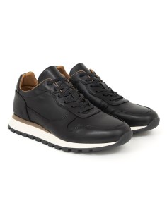 Black leather sport shoe 2