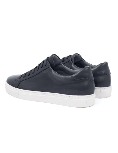 Blue leather sneakers