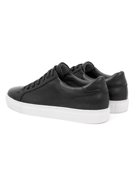 baskets de peau le noir MILBET-NEGRO