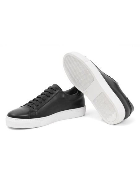 baskets de peau le noir MILBET-NEGRO