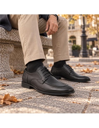 Derby de piel con bordón color negro