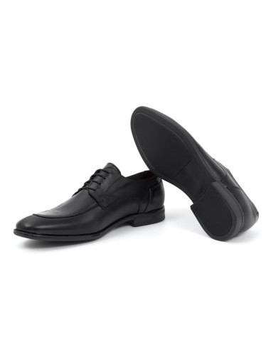Black leather derby