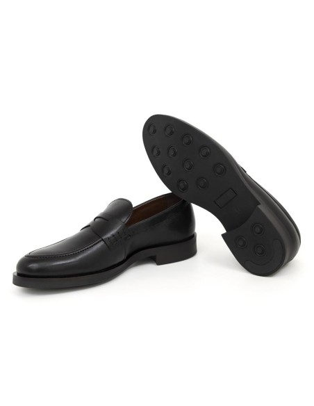 Mocassin de peau le noir MIMOC-BLACK