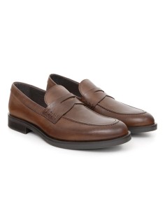 Mocassin de peau marron MIMOC-CUERO 2