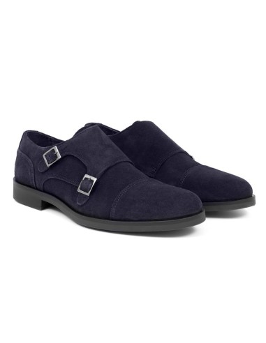 chaussure avec boucle suède bleu MIMONK-NAVY